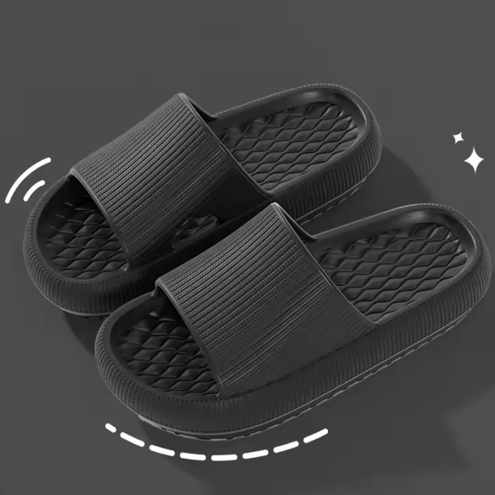 Zapatillas De Plataforma Gruesa Para Hombre EVA Cómodas Antideslizantes Para El Hogar Sandalias Suaves De Verano Para Parejas - 1