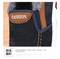 Botas De Algodón Para Hombre Invierno Antideslizantes Suelas Blandas Botas De Nieve Casuales Cómodas Planas De PVC Forradas Con Peluche - details 4