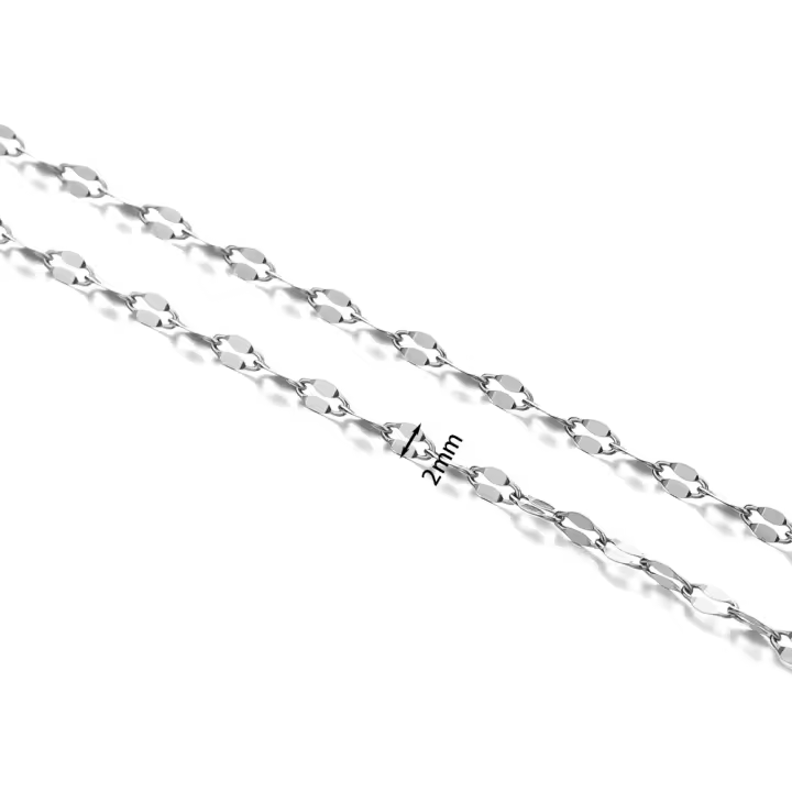 Cadena De Labios De Acero Inoxidable 2mm Color Oro Sin Fades 2 Metros Para Hacer Joyas DIY Accesorios Para Collares Y Pulseras - 1