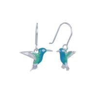 Pendientes Colgantes De Mariposa Azul Para Mujer Joyería Vintage Aesthetic Elegante Y Moderna Forma De Animal Hummingbird - details 5