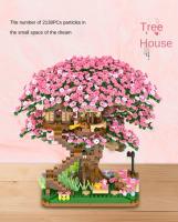 Construye Tu Propio Casa De Árbol Con Bloques De Construcción DIY Set De Constructores Ciudad Micro Callejón De Cerezo Juguete Montessori MOC Para Niños Regalos - details 1