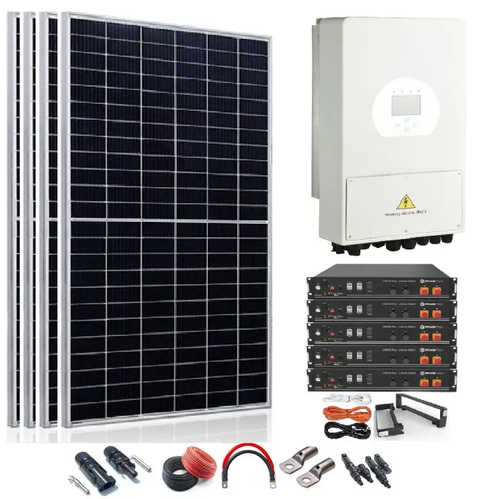Plusenergy - Kit Solar 48v 2700w Inversor Híbrido con batería de Litio - 1