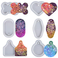 Molde De Silicona Para Llavero Creativo Pendiente Redondo Y Corazón Para Hacer Joyas DIY Epoxy Resina Molde De Casting Decorativo - details 0
