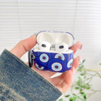 Funda Protectora Para AirPods 3 2 1 Pro2 pro Estilo Azul Con Patrón Ocular Avanzado Funda Suave De Película Adecuada Para Auriculares Y Cabezos - details 11