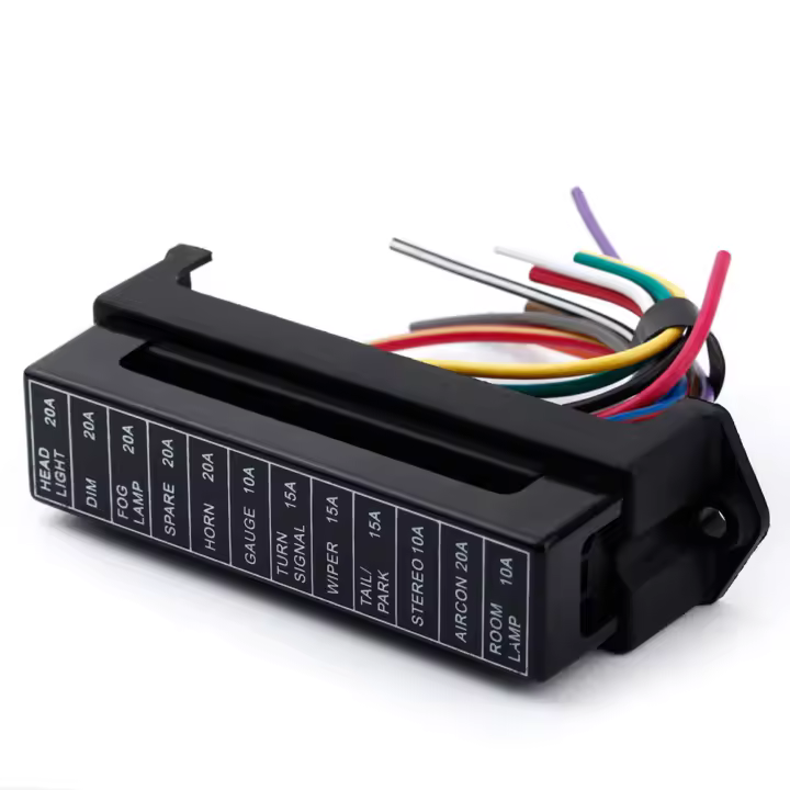 Bloque De Fusibles De Automóvil Universal Para Camión Vehículo 4 Maneras Corte Mediano Tamaño Soporte De Caja De Fusibles - 1
