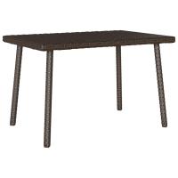 vidaXL Mesa centro jardín rectangular 60x40x37 cm ratán sintético en color Gris/Negro/Gris claro y más | estructura resistente ideal para salón dormitorio o estudio - details 4