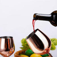 Vaso De Vino De Acero Inoxidable 500ml Creativo Goblet De Coctel Vaso De Champán Para Casa Bar Restaurante - details 12