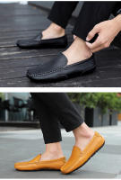 Zapatos De Cuero Para Hombre Moda Lujo 2024 Casuales Slip on Formal Mocasines Italianos Negros Zapatos Para Conducir Y Zapatillas - details 2