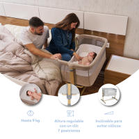 ms Minicuna Colecho Sleepy Simulación Madera- Cuna Colecho Regulable Multialturas, Reclinable - Incluye Mosquitera de Serie ( Con o sin textil) - details 2