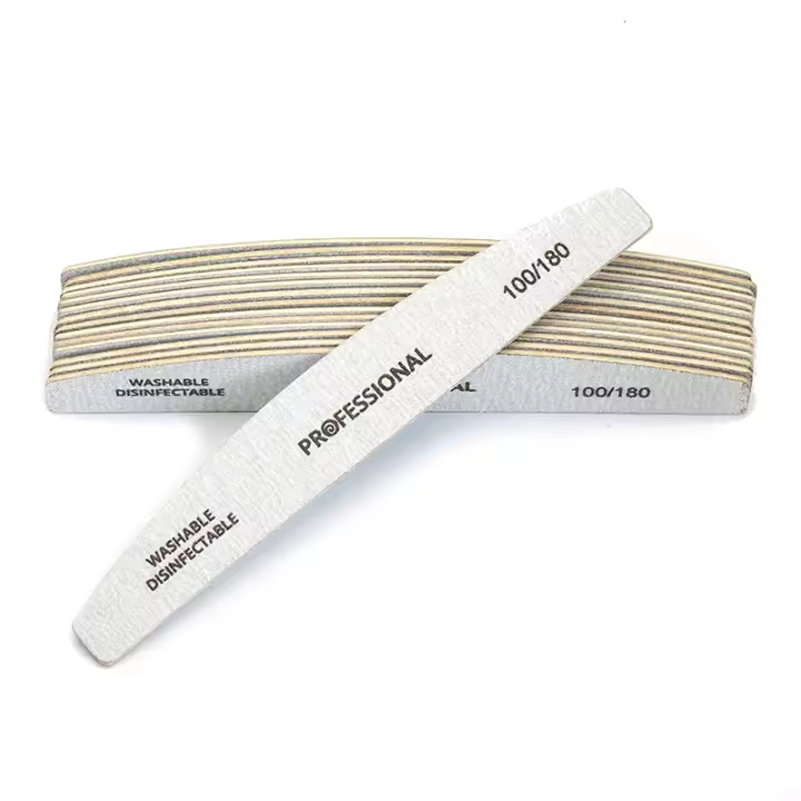 Lote De 10 Piezas Archos De Uñas De Madera Profesionales Bufet De Uñas 100/180 Grau Gel Polishing Bloque De Madera Para Manicura Y Peluquería - 1
