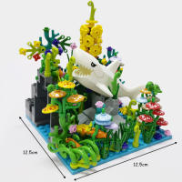 MOC Bloques De Construcción Submarina Mundo Creativo Y Lindo Con Animales Marinos Como Tiburón Y Delfín Juguetes Para Niños Set De Bloques Ciudades Para Regalo - details 9