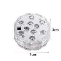 Luces LED Sumergibles con Control Remoto 10 Lámparas Brillantes RGB para Piscina, Jardín de Estanque, Acuario Iluminación al Aire Libre HD061 - details 5