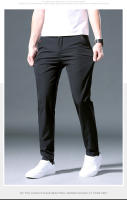 Pantalones Casuales Para Hombre De Seda Helada Verano Carga Rápida Delgados Estirables Estilo Recto Slim Fit Pantalones Completo Tipo De Cierre: Cremallera - details 2