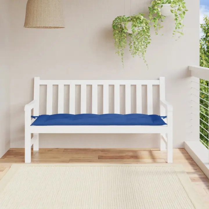 vidaXL Cojín de banco de jardín tela Oxford azul 150x50x7 cm - 1