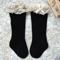 Calcetines Altos Para Bebés Niñas Otoño Invierno Con Encaje Y Volante Algodón Princesa Navidad Para 0-5 Años Talla True Fit - details 10