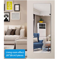 Pegatinas De Espejo 3D Autoadhesivas Acrílicas Para Decoración De Pared Moderna Flexible Y Gruesa Para Puerta Armario Baño Hogar - details 5