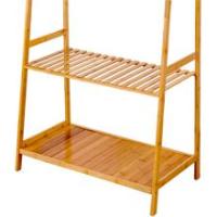 Perchero Burro de Bambú, Armario Abierto Madera Perchero de Pie con 3 Estantes y 10 Ganchos para Ropa Zapatos Bolsas Canastas Burro Ropa Multifuncional para Dormitorio Salón 80 x 44 x 165cm - details 6