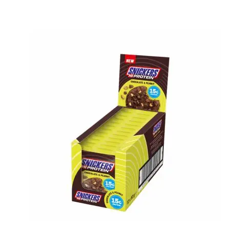 CAJA HI PROTEIN COOKIE (12X60GR) CHOCO Y PEANUT - Snickers - 1