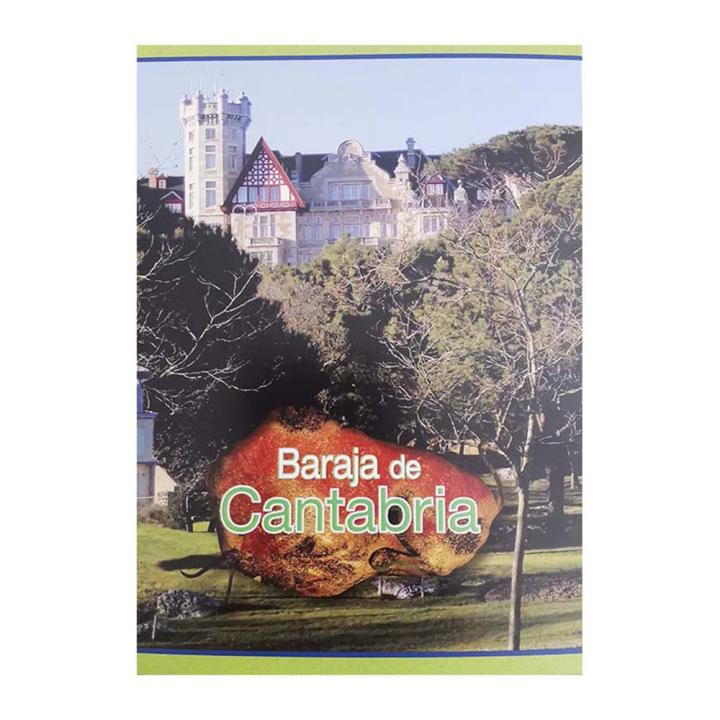 Naipecoleccion Baraja española de 40 cartas de Cantabria Cocido Faro de Ajo Bisonte Pinturas rupestres Santander San Vicente de la Barquera Laredo Comillas Castro Urdiales  Edición especial Coleccionista Mus Tute Brisca Viajar Turismo Viaje Guía Visitar