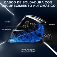 Casco de Soldadura automática - Máscara de Soldadura de Oscurecimiento Automático Solar de Gran Vista (100 x 97 mm) DIN 9-13 con 5 Lentes para ARC TIG MIG/mag Grinding - details 5