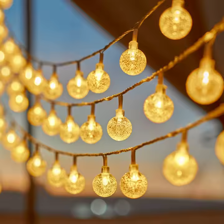 Luces De Navidad De Bola Con 20 LEDs De 3M Para Decoración Interior Y Exterior Ideal Para Fiestas Bodas Y Celebraciones De Año Nuevo - 1