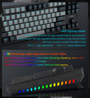 Teclado Mecánico De Juego E-YOOSO K620 Con Retroiluminación Monócrata USB De 87 Teclas Switch Azul Y Rojo Para Laptop Y PC - details 6