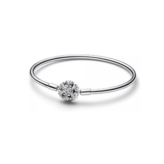 PANDORA Pulsera Moments 592286C01 copo nieve，Viene con embalaje de caja de regalo original.