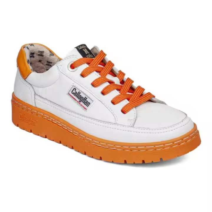Zapatilla deportiva Petete blanca y naranja de Callaghan - 1