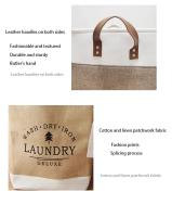 Cesta De Ropa Grande De Algodón Plegable Estilo Clásico Para Guardar Ropa Sucia Caja De Almacenamiento Doméstico - details 1