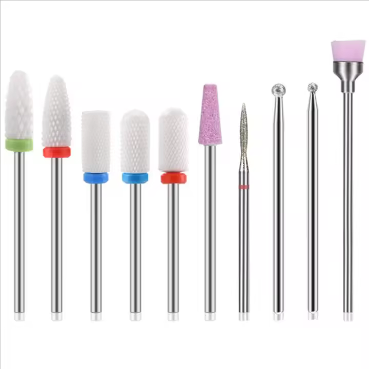 Kit De 10 Piezas De Cortadores De Cerámica Para Manicura Bits De Uñas De Carburo Diamante Herramientas De Equipo De Perfume Y Belleza - 1