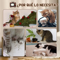 PawHut Rascador de Cartón para Gatos Tablero para Rascar en Forma de Televisor con Ratón de Juguete Centro de Actividades para Mascotas 43x23x32,5 cm Arena - details 2