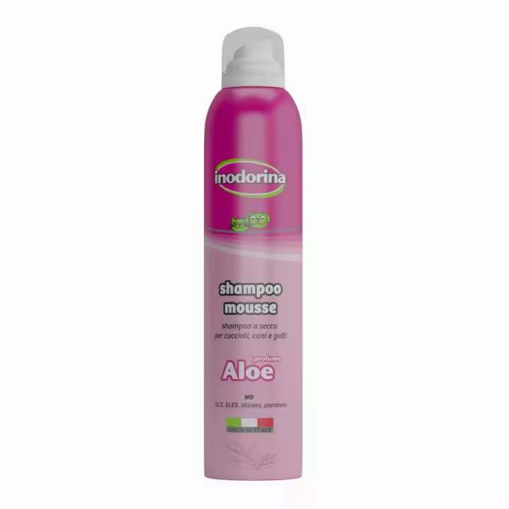 INODORINA CHAMPU EN SECO PERFUME ALOE VERA 300ML PERRO Y GATO - 1