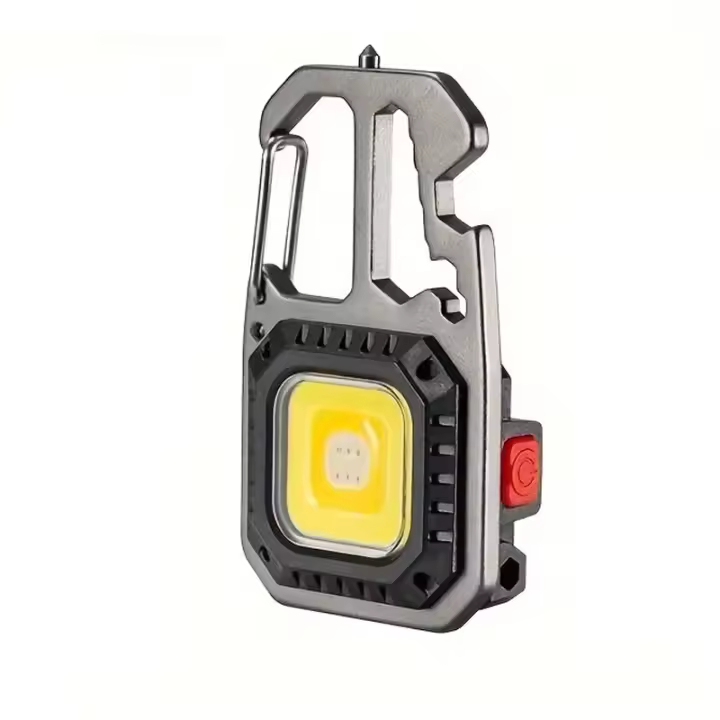 AmmToo Ultra Pequeña MiniLinterna Portátil LED De Llavero Con Luz De Trabajo COB Y Martillo Para Ventana Para Camping Al Aire Libre Y Emergencias - 1