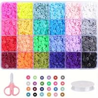 Kit De Abalorios De Arcilla Polimérica 6MM Colores Arcoíris Para Fabricación De Pulseras Y Collares Accesorios DIY - details 5