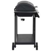 vidaXL Barbacoa portátil de gas con 6 zonas de cocción negra de acero - details 2