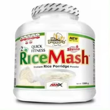Harina de Arroz Amix Mr. Popper's Ricemash 1500g - Complemento Alimenticio Versátil para Recetas de Pan, Galletas y Sopas, Bajo en Grasa - 1