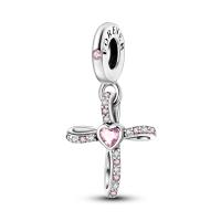 LAZA 1PC Colgante De Cruz Perfume Plata Esmaltada Para Hacer Pulseras Joyería Para Mujer Bola De Zirconia Metálica Peso 3g - details 20