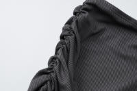 Conjunto De Moda Otoño Hugcitar Para Mujer 2 Piezas Camiseta De Manga Larga Con Cuello Asimétrico Y Falda Maxi Ajustada Y2K Para Vacaciones Y Noches - details 4