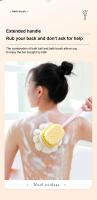 Cepillo De Baño De Esponja Rosa Con Pelo Largo Y Suave Doble Cara Herramienta Exfoliante Para Lavar Y Raspar La Espalda En El Ducha - details 2