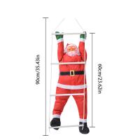 Decoración De Navidad: Santa Claus Subiendo Por Una Cuerda De Ladder Adorno De Árbol De Navidad Inflable Muñeco De Exterior - details 3