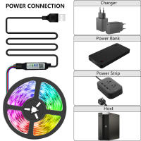 Tiras LED RGB 5050 Inteligentes Para El Hogar TV USB Lámparas De Pared Decoración De Ramadán 2023 Luz Nocturna Aestética Para Dormitorio Armarios - details 8