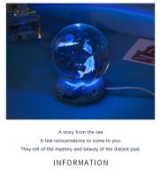 Lámpara De Noche En Forma De Balón De Cristal Con Jirafas Luminosas Y Astronauta Luz USB Para Decoración De Mesa Regalos Para Niños - details 1