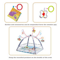 Parque infantil mini con valla para bebés, gimnasio de juegos, educación temprana, piscina de bolas de océano. - details 2