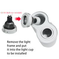 Lámpara De Techo Redonda LED Surface Mounted GU10 Doble Cabeza Para Decoración Del Hogar Spot Light Rotable a 30 Grados Material Aluminio - details 2