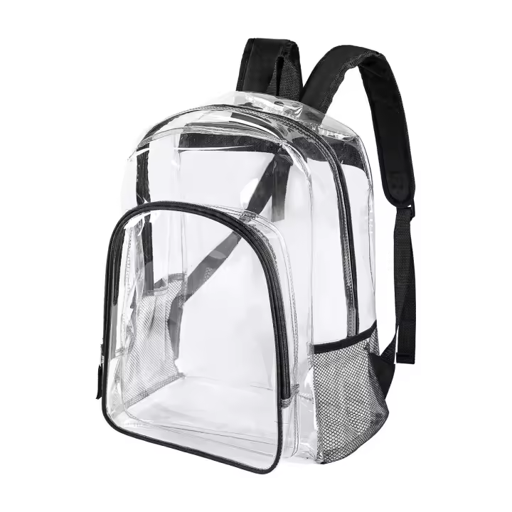 Mochila transparente resistente de plástico transparente para la escuela, el trabajo, los conciertos y la universidad - 1