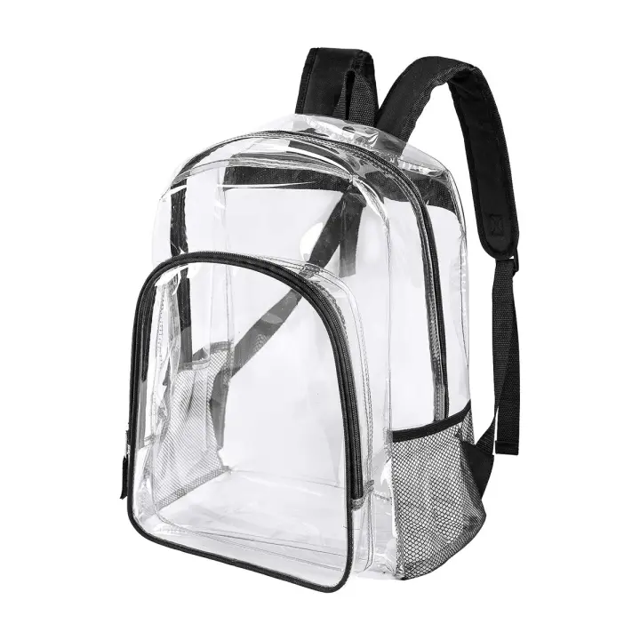 Mochila transparente resistente de plástico transparente para la escuela, el trabajo, los conciertos y la universidad - 1