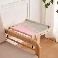 Cama De Gato En Ventana De Madera Sólida Resistente Cuatro Estaciones Colgante Para Jardín Hogar Juguete Para Mascotas - details 1