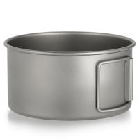 Bol De Titanio Lixada Con Manijas Plegables Contenedor De Alimentos Para Camping Y Senderismo Al Aire Libre Material De Titanio Capacidad 0.4L - details 10