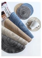 6pcs Tapetes Redondos Para Mesa Hechos De Lino Ecológico Antideslizantes Para Comedor Y Café Decoración De Cocina Almohadillas Para Tazas Y Vajilla - details 7