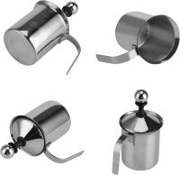 Espumador de leche, 400ML/800ML Espumador de leche Manual de Maple inoxidable Espumador de Leche de Doble Malla de Maple Mezclador para Café, café con leche, café, Chocolate caliente, capuchino Espumador de leche (400ml) - details 3
